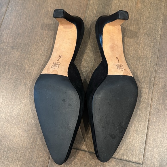 Black Suede Van Eli Mules- worn 1x - Picture 3 of 3